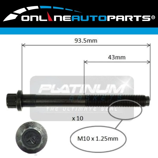 Engine Cylinder Head Bolt Set for Proton Satria 4cyl 1.8L 4G93P 1999~2004