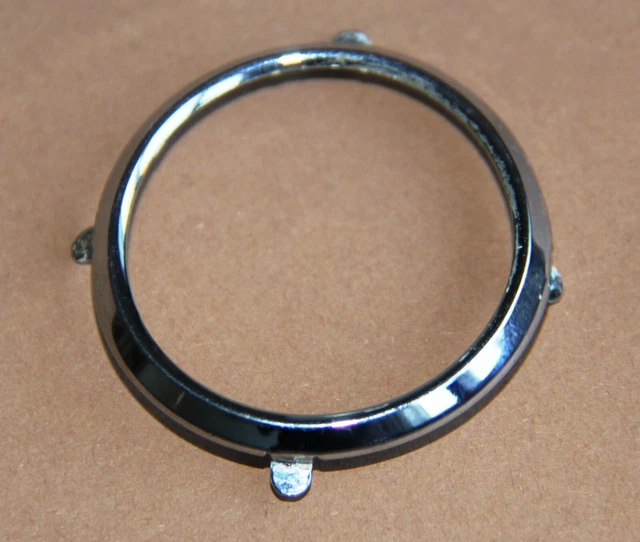 Vintage Lucas Motorcycle Ammeter Spare 1.75" Chrome Bezel NOS BSA Triumph Norton