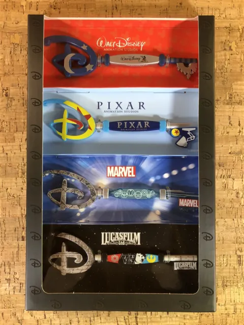 Disney Store Studio Starter Key Collection Set Animation Pixar Marvel
