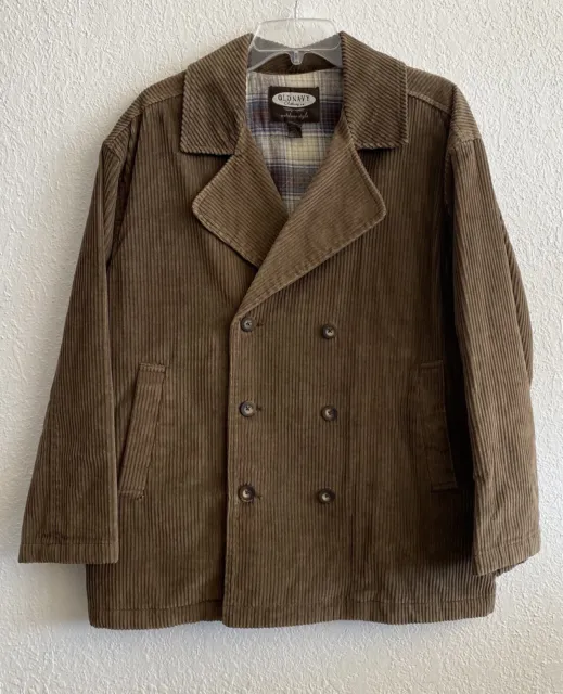 Old Navy Vtg Brown Corduroy Coat Jacket Outdoor Style Unisex XS Womens Mens 90's