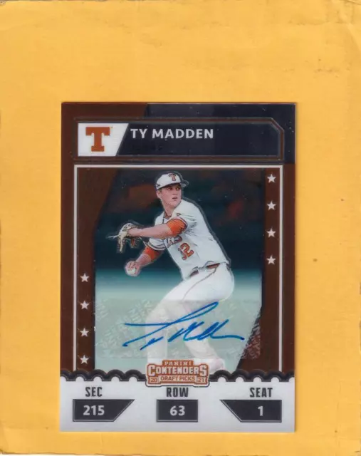 2021 Elite Extra Edition College Tickets Optic Signatures Ty Madden NM-MT+ 73/99