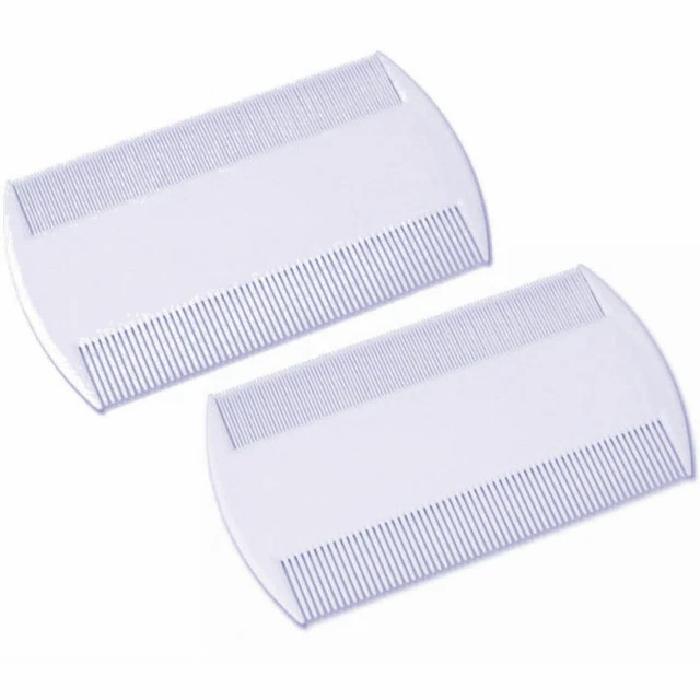 2 X Fine Tooth Nit Comb Double sided Head Comb Flea Egg Removal Comb Hair Lice