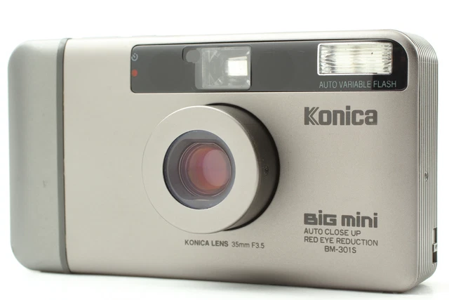 LCD Works! [Near MINT] Konica BIG mini BM-301S 35mm Film Camera From JAPAN