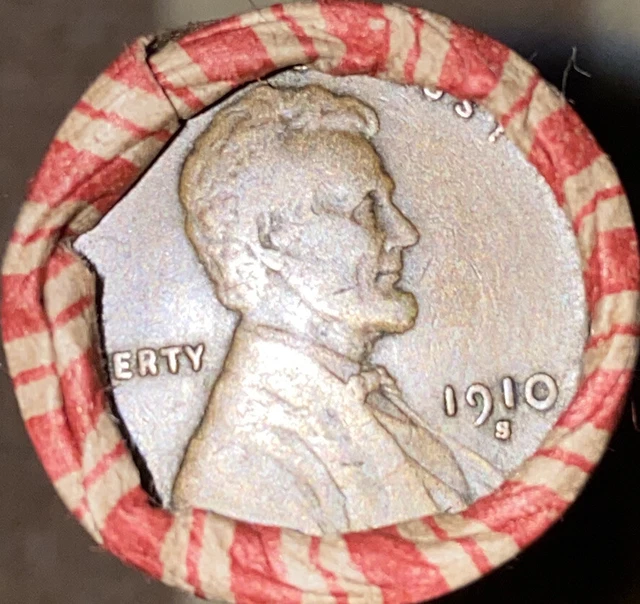 1 US Lincoln Wheat Cent Penny Roll 1910-S/1922-D (50 Coins) Old Vintage