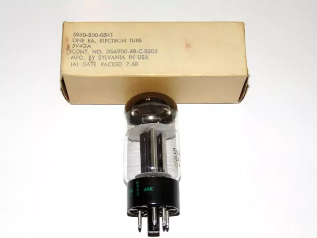 SYLVANIA - 5V4GA - Röhre Vintage Tube - NOS - von 7/1968