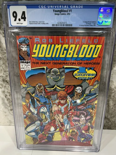Youngblood #1 CGC 9.4 (1992) - 1st Comic Published by Image  - Flipbook Format