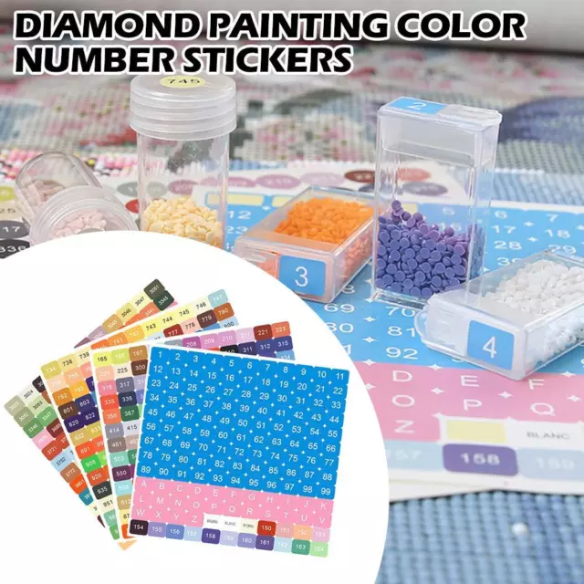 Number Label Stickers for Diamond Painting Storage Box Mosaic Beads OrganizU0