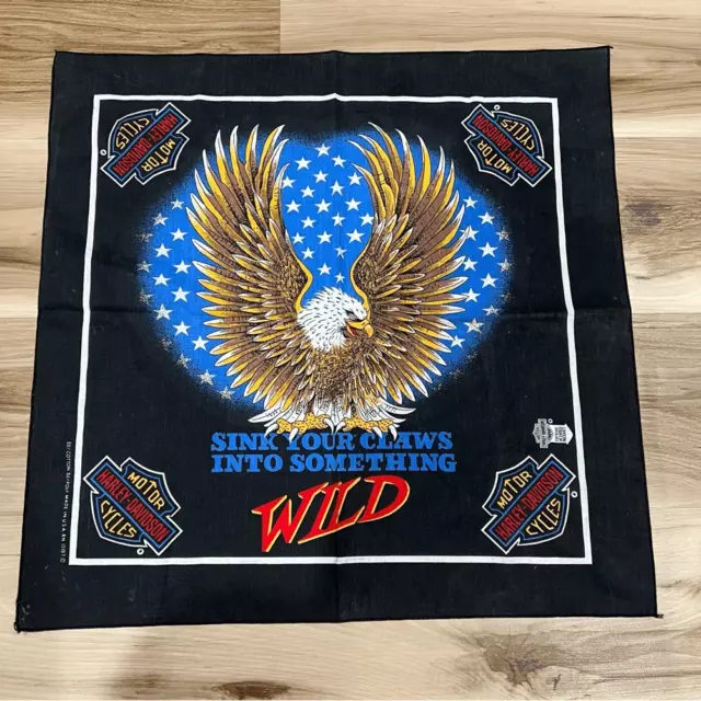 Vintage 1980’s Harley Davidson Sink Your Claws Into Something Useful Bandana