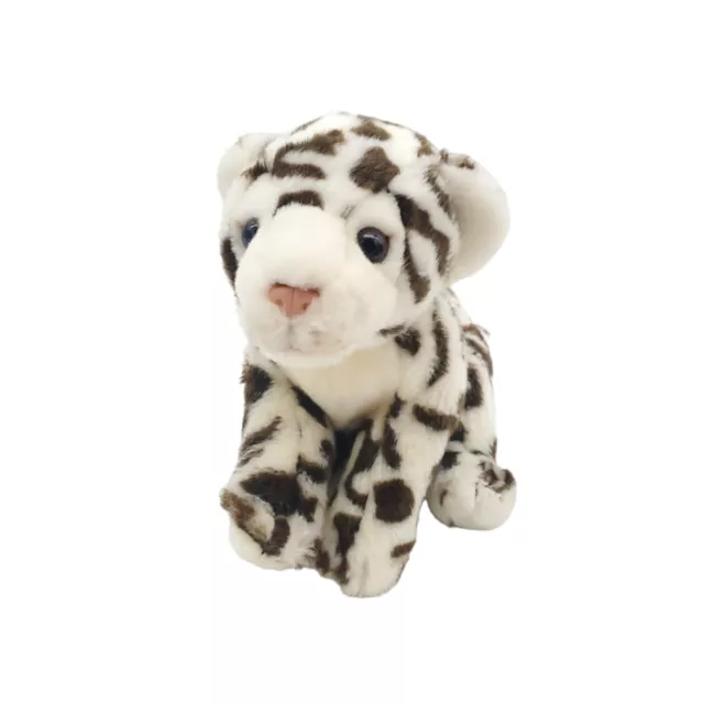 Animal Alley Toys R Us 9"  White Brown Snow Leopard Cub Plush Cat Stuffed Animal