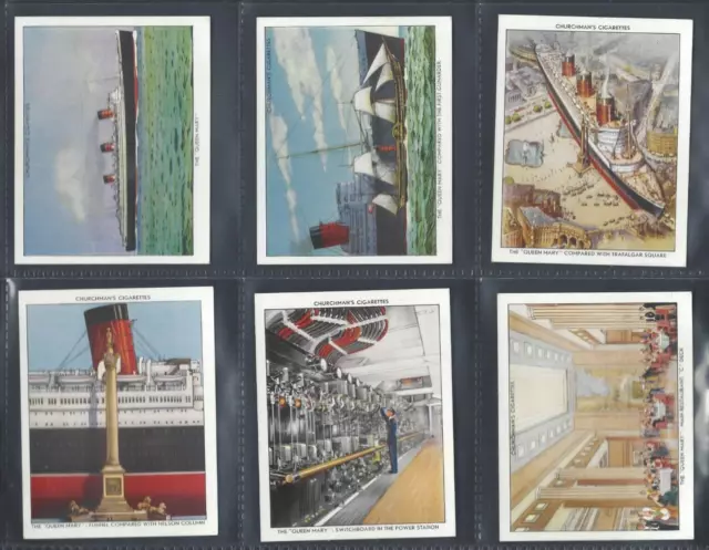 Churchman - The Queen Mary (Large) - Full Set Of 16 Cards