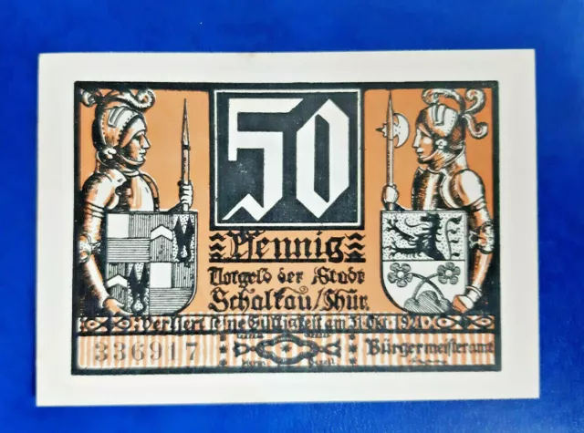 Schalkau Notgeld 50 Pfennig 1921 Notgeldschein (13865)