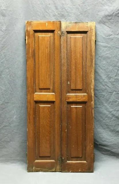 Antique Pair Chestnut Cupboard Doors 8x34 Cabinet Kitchen Vintage Old 430-21B 5
