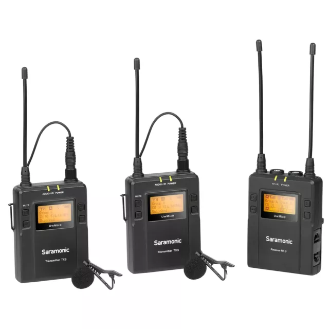 Saramonic UwMIC9 96-Channel Digital UHF Wireless Dual Lavalier Microphone System