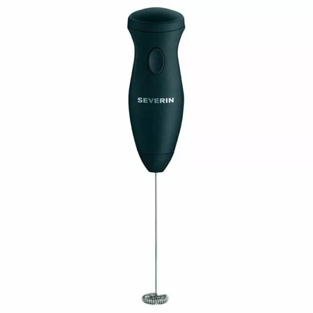 Severin SM 3590 Handheld Fast Milk Frother Battery Powered Soft Touch - Black