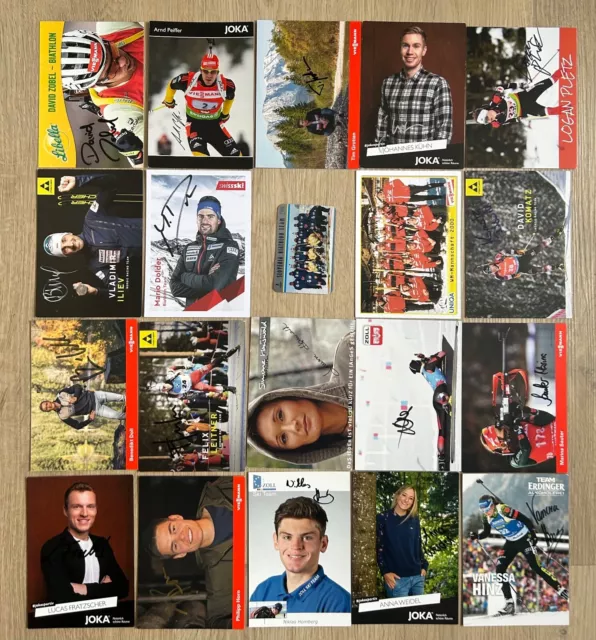 20 original Autogrammkarten Biathlon *Sammlung *Konvolut *Lot * Posten 3