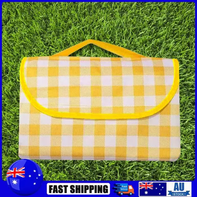 Foldable Picnic Mat Waterproof Oxford Cloth Camping Beach Pad (Yellow 150x200cm)