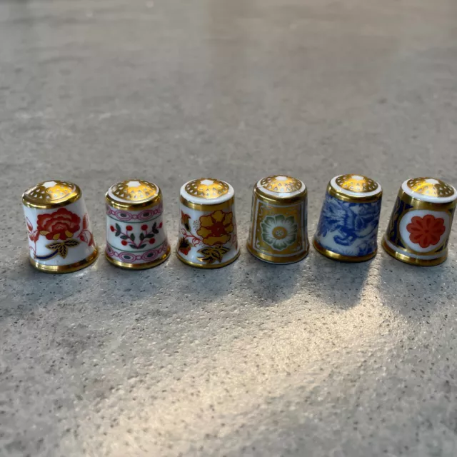 Royal Crown Derby Thimbles (set of six)