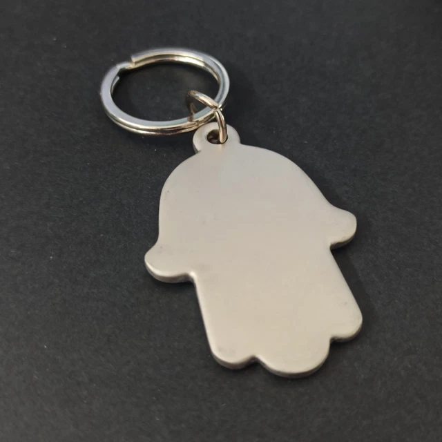 Portachiavi Hamsa Mano Di Fatima Con Occhio Di Fatima Argento Portafortuna