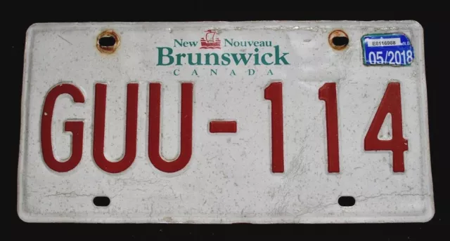 Nummernschild Mit Plakette - Original Aus New Brunswick Canada / Kanada  (4)