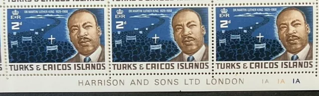 TURKS AND CAICOS ISLANDS 1968 SG294 2d. MARTIN LUTHER KING COMMEMORATION  -  MNH