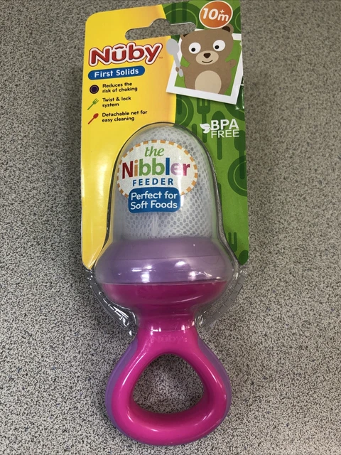 Nûby Nibbler with Travel Cover Pink Locking System BPA Free Child Eating