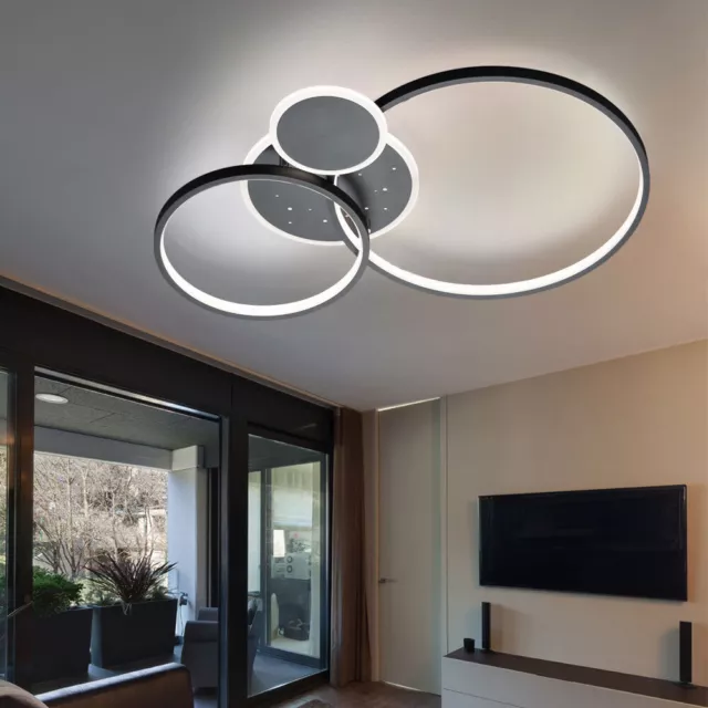 Luminaire Plafonnier LED pour Salon/Chambre, Lustre Design 3 Round