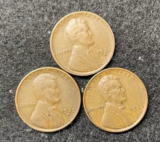 1935 P-D-S Lincoln Wheat Pennies- Free Shipping #3