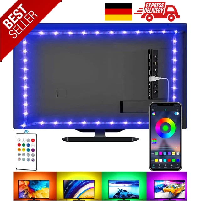 LED Lichtstreifen Auto 4 Stück - RGB Mit APP Steuerung & Musik Sync - USB Für Innenraum Dekoration