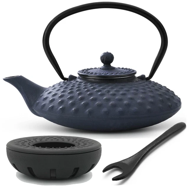Bredemeijer kleine Teekanne blau Asia Tee Set Gusseisen 0.8 L & Teewärmer & Dh
