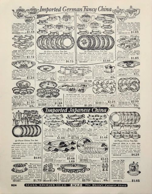 1927 Sears Roebuck Catalogue  Imported German Fancy China