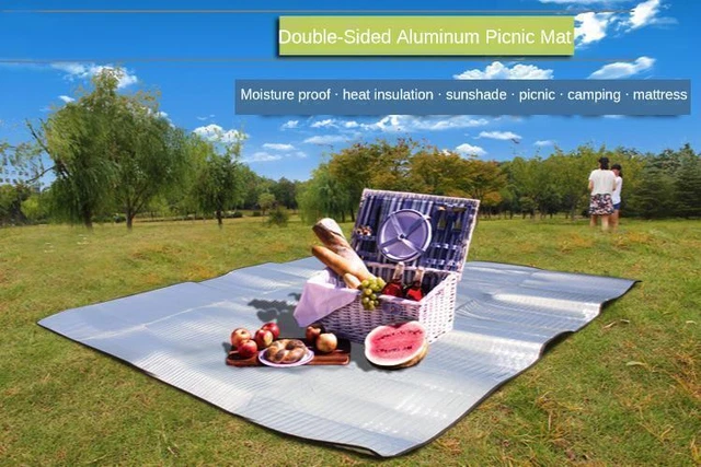 Tapis De Camping Aluminium 200x150cm - Isotherme Et Imperméable