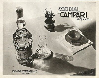 Y0074 Cordial Campari liquor - Pubblicità 1938 - Advertising