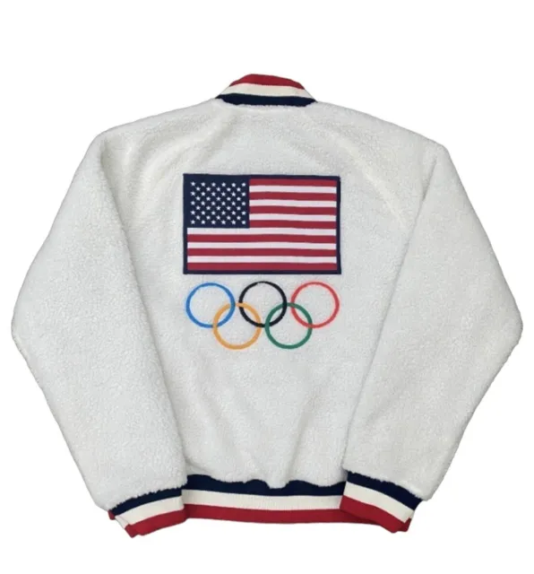 POLO RALPH LAUREN Team USA 2022 Olympic Reversible Jacket Blue White Lg ...
