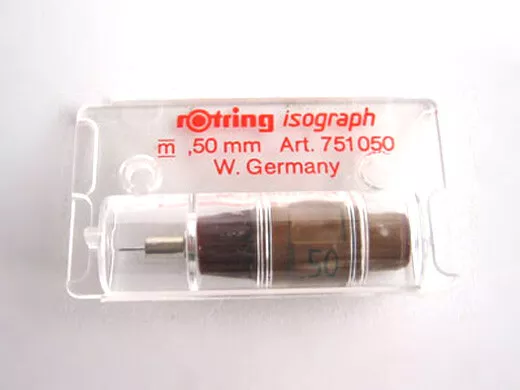 rotring 751050 Zeichenkegel 0,50mm für Tuschefüller isograph OVP 0,50 mm Nib