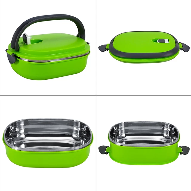 Aislado de acero inoxidable para almacenamiento de alimentos cena comedor caja de almuerzo 1 capa