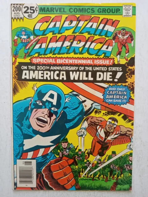 Marvel Captain America #200 Bronze Age 1976 Comic Book Falcon Bicentennial Issue