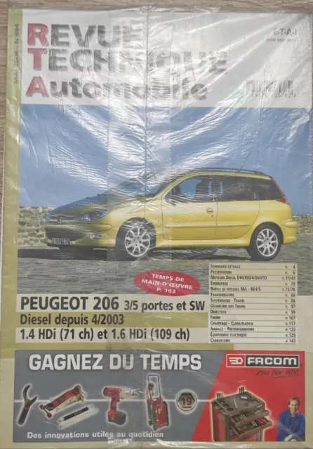 RTA Revue Technique Automobile 206 Peugeot