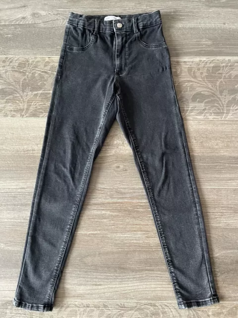 Zara High-Waist Jeans schwarz 11 - 12 Jahre Gr. 152