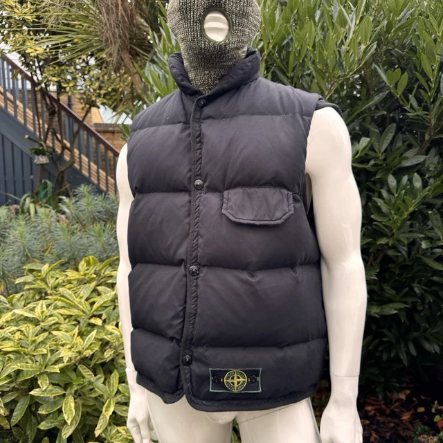 VINTAGE STONE ISLAND 1990s Black Puffer Gilet Body warmer Vest Green Edge XL 495.00 PicClick UK