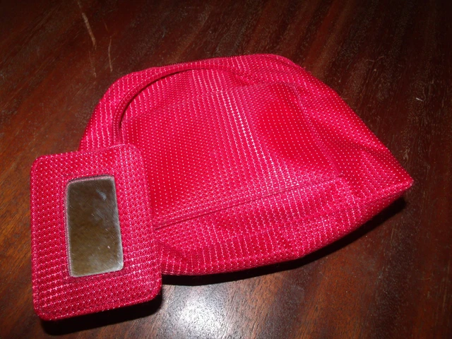 ELIZABETH ARDEN HANDBAG OR COSMETIC BAG Small Clutch Red white