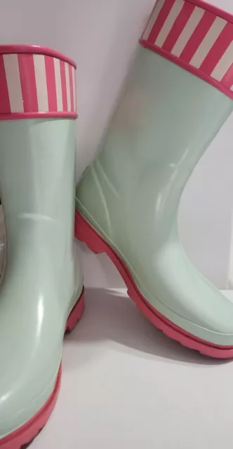 Sperry Topsider Pink mint  Fleece-Lined Knee Rain Boots 'Pelican' girls size 5
