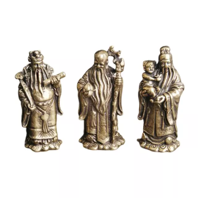 Feng Shui Fu Lu Shou Statue Immortal Ornaments Fuk Luk Sau Figurines Three Gods 2