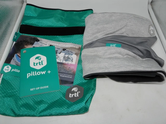 TRTL PILLOW PLUS Travel Neck Airplane Train Soft adjustable washable w/bag