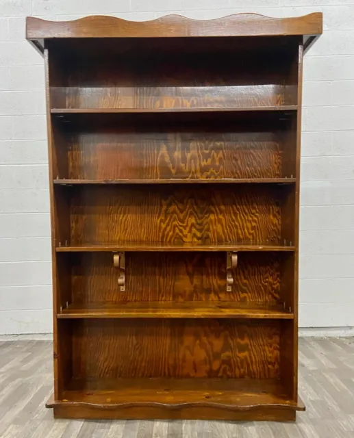 Vintage 1971 Hand Built Arts and Crafts Style Bookshelf or Bookcase