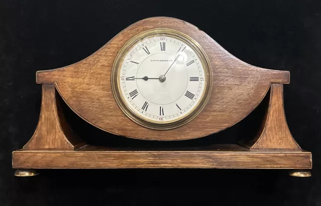 Antique Oak Mantle Clock - Mappin & Webb Ltd - Working