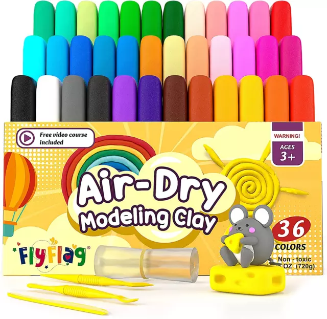Air Dry Clay Kit - 50 Colors DIY Modeling Clay Ultra Light Magic Clay,  Nontoxic