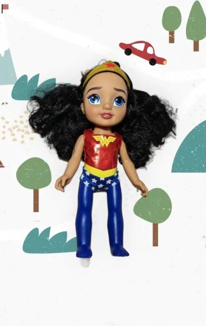 WONDER WOMAN Toddler Doll Super Hero Heroine 14" Headband 2017 Jakks DC Comics