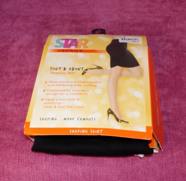 Spanx Star Power Tout and About Shaping Skirt, Black Size S, BNWT