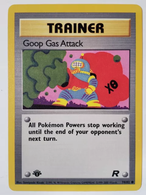 Goop Gas Attack 78/82 NM / M - 1ST EDITION Team Rocket Pokemon Card