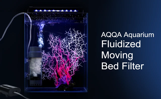 AQQA - Aquarium Fluidized Moving Bed Filter Submersible Dissolver with Air Stone